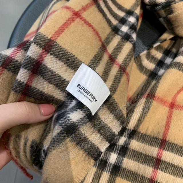 Burberry圍巾 巴寶莉經典羊絨格子圍巾 Burberry女長圍巾  llwj6874